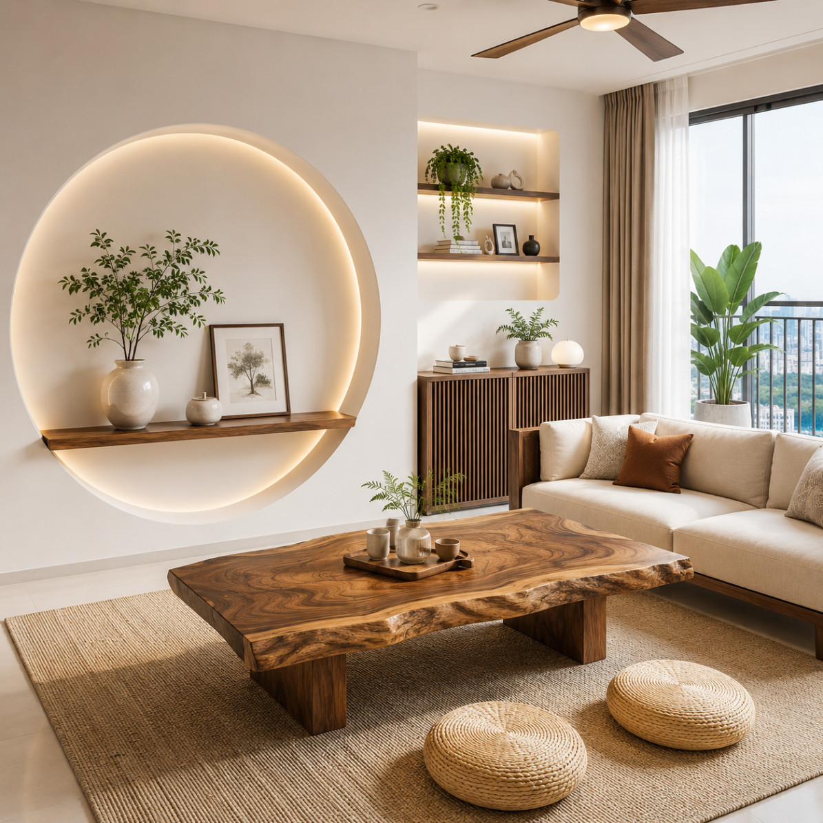 Bàn Trà Thấp Phòng Khách Gỗ Me Tây Nguyên Tấm Tự Nhiên